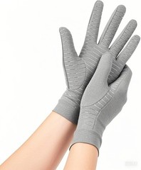 1 Pair Copper Compression Gloves Full Finger Arthritis Support Hand Pain Relief