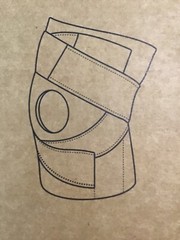 Bodyprox Unisex Knee Brace w/ Stabilizers & Patella Gel Reg & Strap Regular NEW