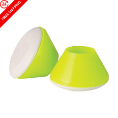 HealthSmart Walker Ski Glides, Caps or Pack of 2, White/Green