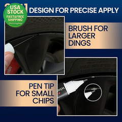 Gloss Black Rim Touch up Paint Pen Car Wheel Scratch Repair Kit 1 Fl Oz