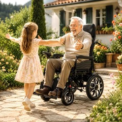 Heavy Duty Foldable High Back Electric Wheelchair EW8028 Dual 250W Motor