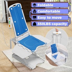2-In-1 Electric Chair Lift – Floor & Bath Lift For Elderly, Foldable