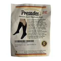 Presadee Firm Compression Socks Closed Toe 20-30 mmHg Zipper Black Knee High