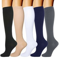 3Pairs Compression Stockings For Women Men Firm Support 15-20 mmHg Medical Socks