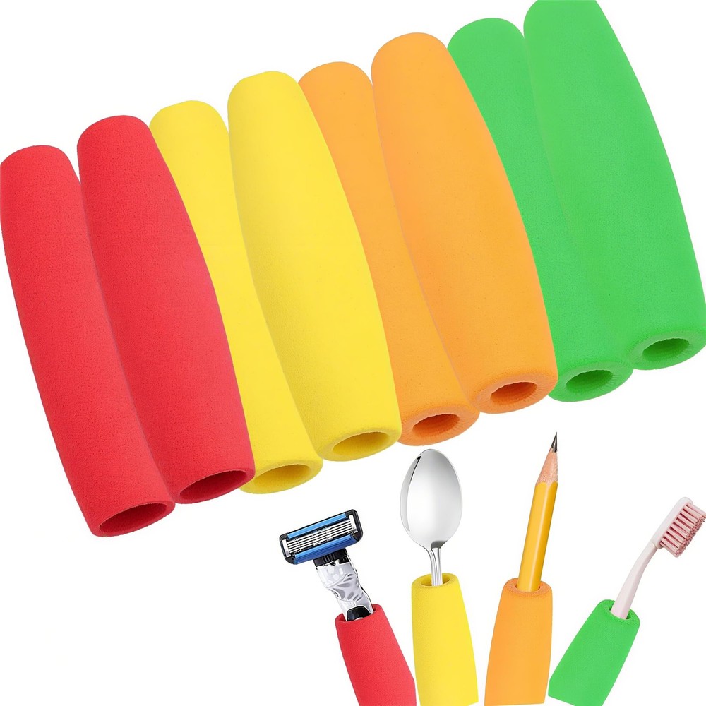 8 Pack Foam Grip Tubing for Utensils Tools Pens Built Up Padding Grips Aid