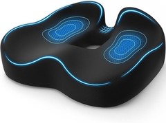 Large Memory Foam Seat Cushion for Tailbone Relief – Non-Slip & Washable Cover