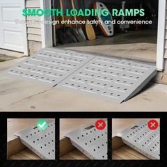 29″x 24″ Shed Ramp Loading Ramp 900LB Alloy Loading Dock Ramp for Garages, Barns