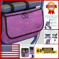Vive Wheelchair Carry Bag – Arm Rest Pouch for Rollator, Walker, Scooter