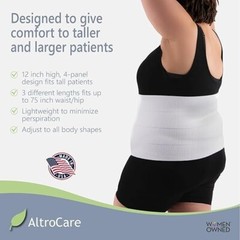 „4 Panel, 12″“ high, Plus Size Post Surgery Abdominal Binder „