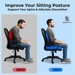 Extra Large Gel Seat Cushion – 18.5″ x 17.5″ – Cooling, Breathable Design – Pres