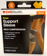 2 X CVS Health Knee Support Sleeves Mild Compression SMALL Damaged Packages F/S