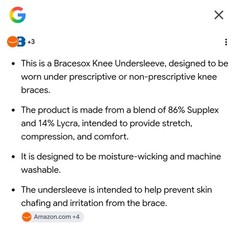 Braxesox Knee Undersleeve LARGE