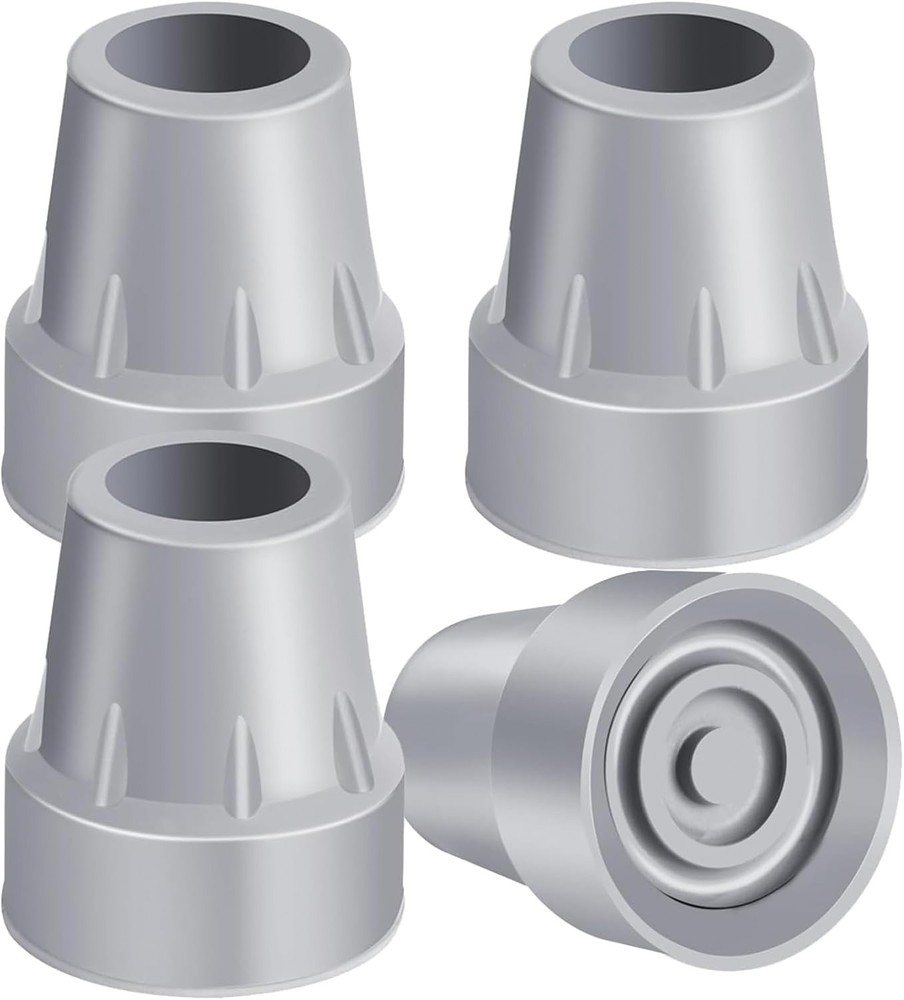 Heavy Duty 7/8 Inch Crutch Tips 4 Pack Rubber Cane Replacement