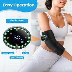 Touch Screen Shoulder Massager 5 Level 40℃-60℃ Heated Brace Pain Relief for Knee