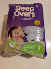 Sleep Overs night Small/Medium Youth Underwear/Diapers Unisex 38 To 65 lbs