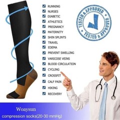 Lot Unisex Copper Compression Socks Ankle Support Men & Women Anti-Fatigue S/M