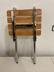 Jacuzzi Hanging Teak Shower Seat Chrome FX-HANGST-CH