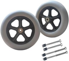 2 PCS 8 x 1.5 Inch Solid Replacement Wheels for Rollator Walker Folding Hand …