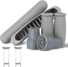 Crutch Pads and Caps Set – Comfort Padding for Armpits and Hand Grips