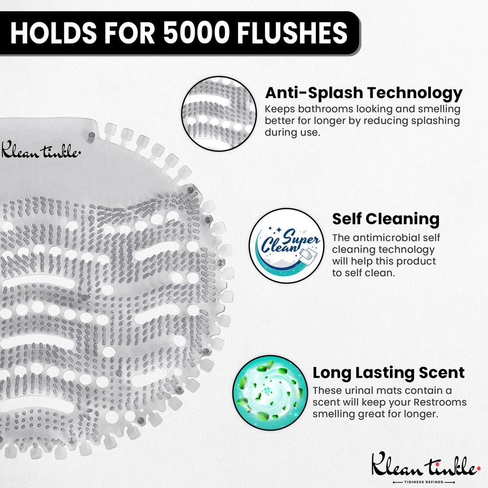 10 Pack of Clear Bathroom Odor Freshener Urinal Mats, Bathroom Cleaning Supplies