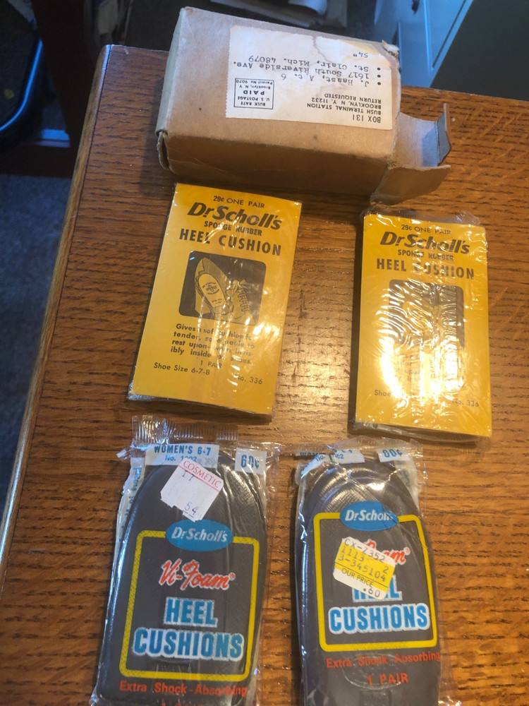 Vintage DR Scholls Heal cushions 4 pair sealed in plastic new