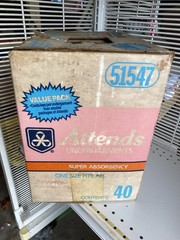 Vintage Original ATTENDS BOX Super Absorbency Diaper Briefs Value Pack BOX ONLY