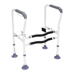 Toilet Safety Rails Bathroom Handicap Frame 330lb for Elderly Height Adjustable