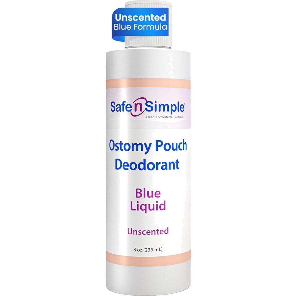 Ostomy Deodorant Liquid Unscented 8oz Pouch Odor Eliminator for Adults
