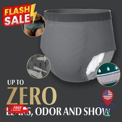 Depend Real Fit Incontinence Underwear for Men, Adult Diapers, S/M, Grey, 56