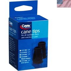 Durable Black Cane Tip Replacement 3/4 inch – Metal Reinforced Design