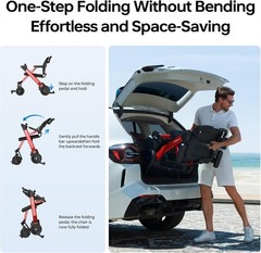 PAISEEC 3IN1 Electric Wheelchair, Foldable Power Wheelchair All Terrain