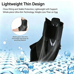 Ergonomic Ankle Brace for Sprained Ankle Breathable Support with Dual Pads