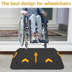 Peacefulhues Rubber Threshold Ramp 4 Rise Wheelchair Ramp Doorway Recycled