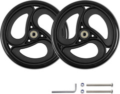 2 Pcs Solid 8 Inch Replacement Wheels for Wheelchairs, Walker, Drive Rollator Pa