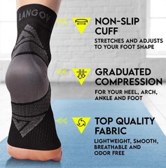 Nano Socks, Neuropathy Socks (Pair) for Women & Men, Ankle Support Brace S-XL