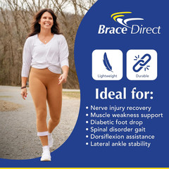 Lightweight Semi-Rigid AFO for Foot Drop – Trimmable Fit (Men’s Right)