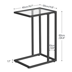 Hoobro C Shaped End Table Set Of 2 Side Table For Sofa Couch Table For Small