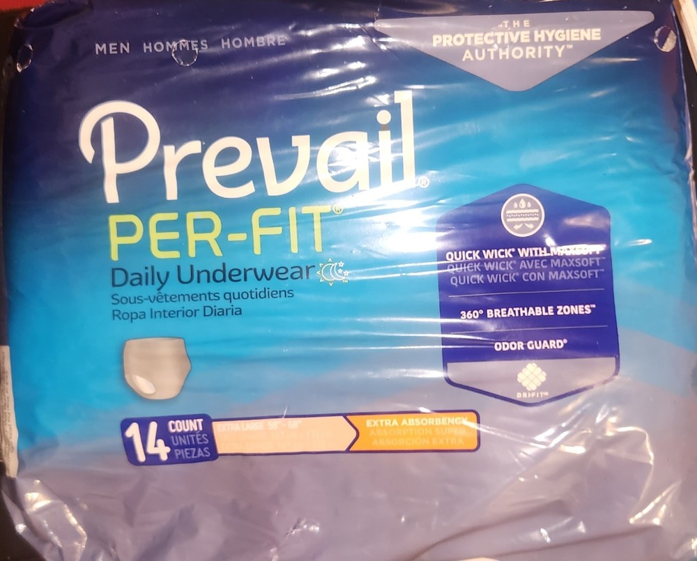 Prevail Per-Fit Daily Underwear Extra Large 14 Count Extra Absorbency XL 58-68
