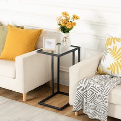 Hoobro C Shaped End Table Set Of 2 Side Table For Sofa Couch Table For Small