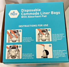 BRAND NEW MedPRIDE Disposable Commode Liner Bags, Pack of 50, Odor Neutralizing