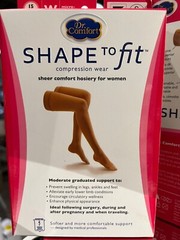 Shape to Fit 15-20mmHg Sheer Thigh High Compression Stocking w/ stay up dots