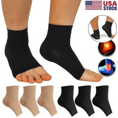 1Pair Ankle Brace Compression Sleeve Support Socks Foot Fasciitis Pain Relief