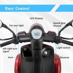 4-Wheel Heavy Duty Mobility Scooters All Terrain 800W for Senior & Adult 500lbs