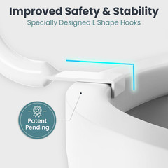 Toilet Safety Rails with Handles for Elderly Adults Adjustable 250lb Support