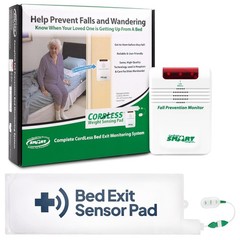 Smart Caregiver Cordless Bed Exit Monitoring System Alarm with Wireless 10in x