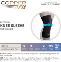 original Copper Fit CF2KNLG6 Knee Compression Sleeve – Black