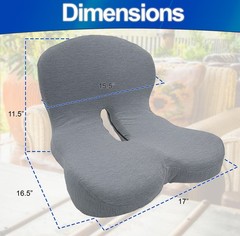Ergonomic Memory Foam Seat Cushion with Lumbar and Back Support Coccyx Cushion