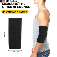JUSDIQIR Elbow Compression Sleeves, Brace for Men Women, Large, Black