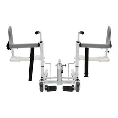 Elderly Transport Wheelchair Adjustable Lift Nursing Chair w/ Toilet Bucket