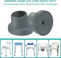 4 Pcs Slope Gray Rubber Feet for Bath Chairs – Corrosion-Resistant & Reliable